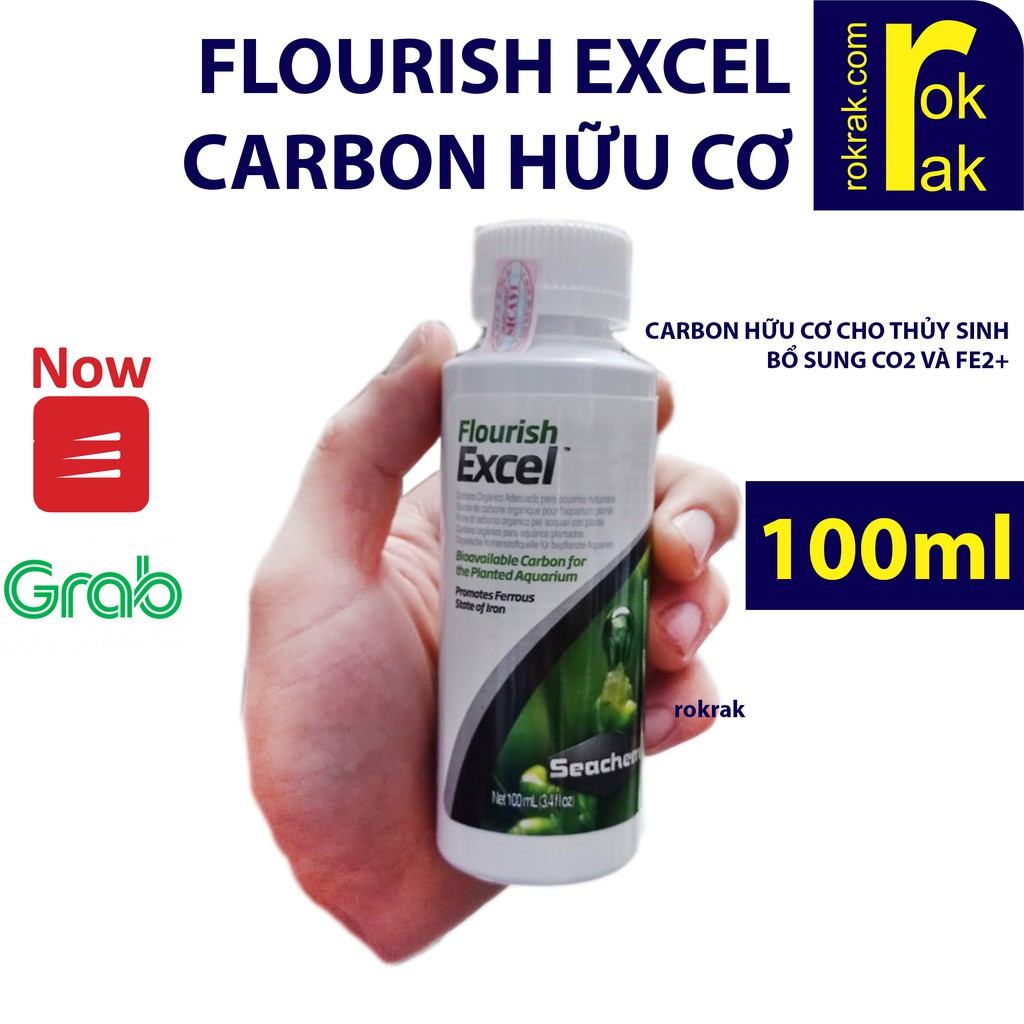 Flourish excel 100ml (Chai 100ml có tem) Phân nước tổng hợp carbon bổ sung CO2 cho cây thủy sinh (SEACHEM)