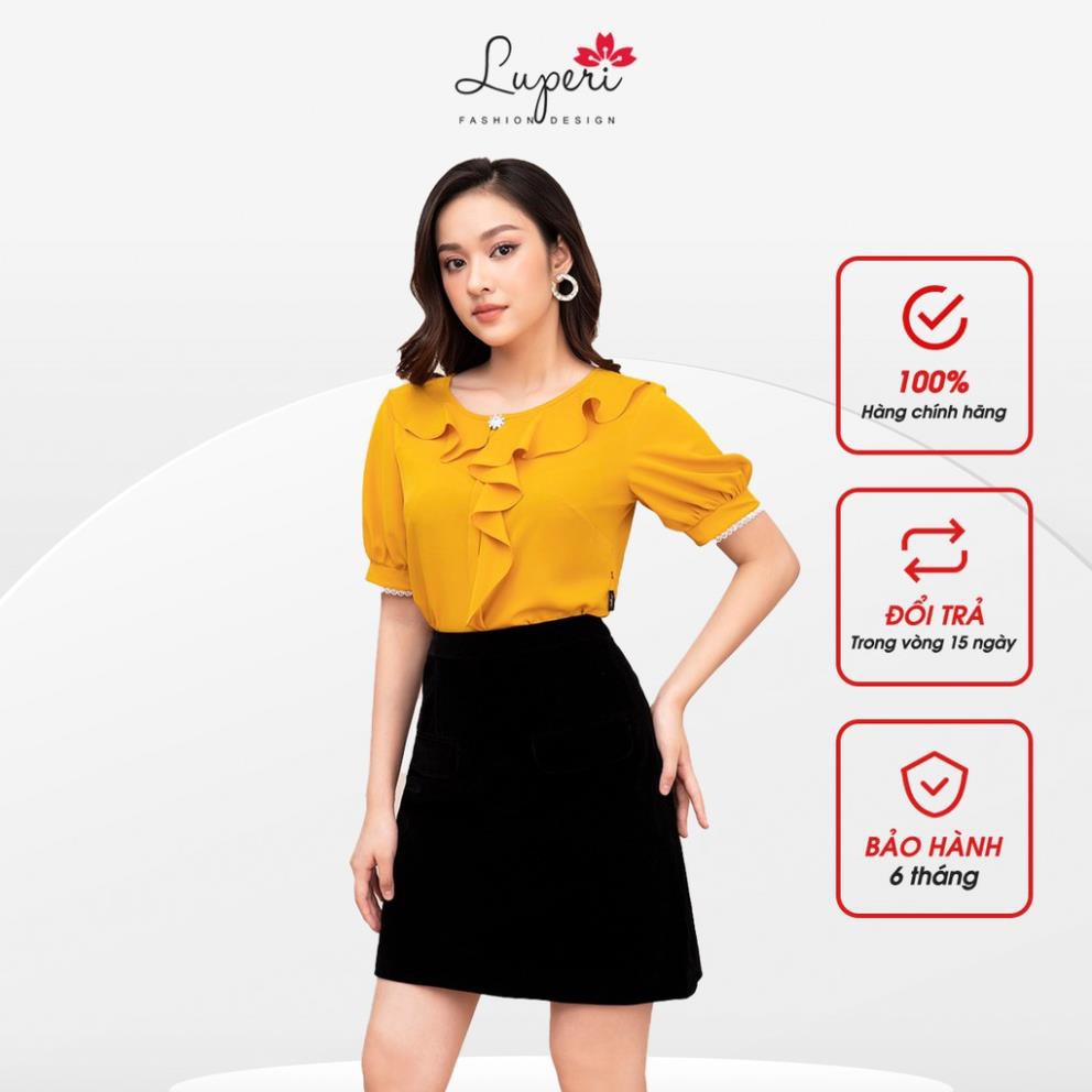 Áo Sơ Mi Nữ Tay Ngắn Phồng Cao Cấp LUPERI LFSM1171 Cho Nữ Công Sở ྇