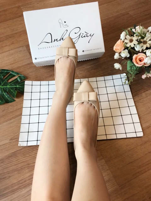 Giày bệt nơ da lì cao cấp VNXK siêu mềm êm( ảnh thật, kèm video) | BigBuy360 - bigbuy360.vn