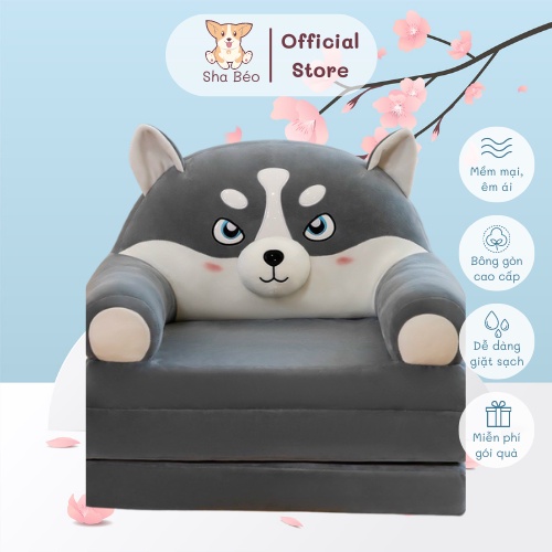 Ghế Đệm 3 Tầng Hình Thú Bông Siêu Êm Siêu Bền - Shop Gấu Bông Sha Béo