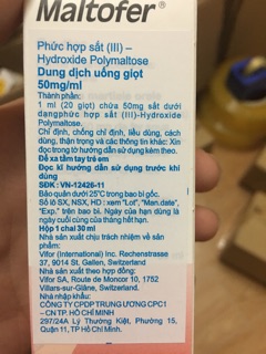 Sắt Maltofer Drops