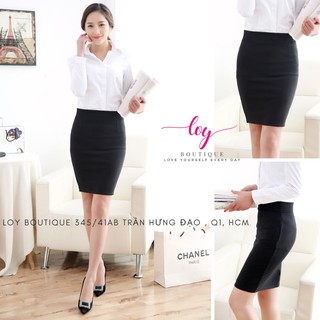 [BIGSIZE S-3XL] Chân váy bút chì công sở - lưng cao - xẻ sau- chất thun dày - ôm dáng không nhăn không xù không dão