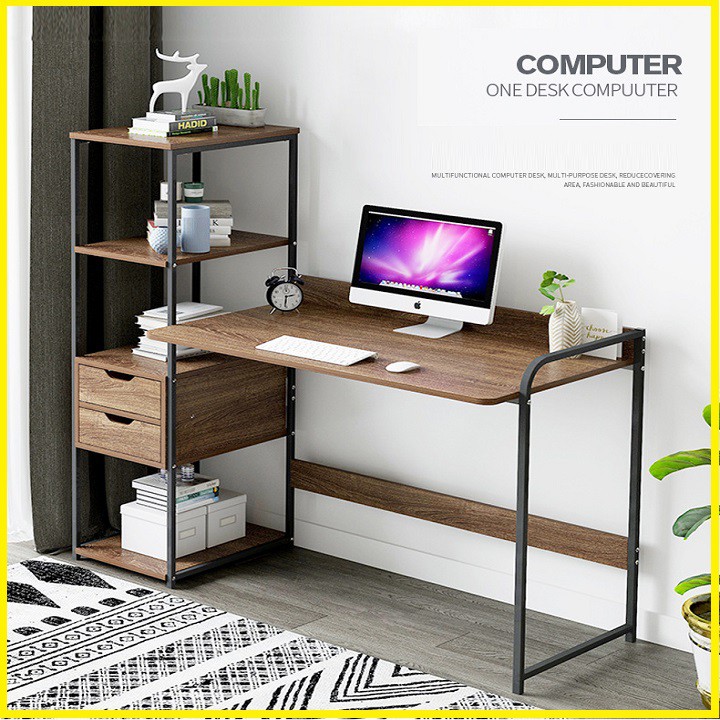 Bàn liền kệ 2 ngăn kéo 2020 kích thước 120x40x75