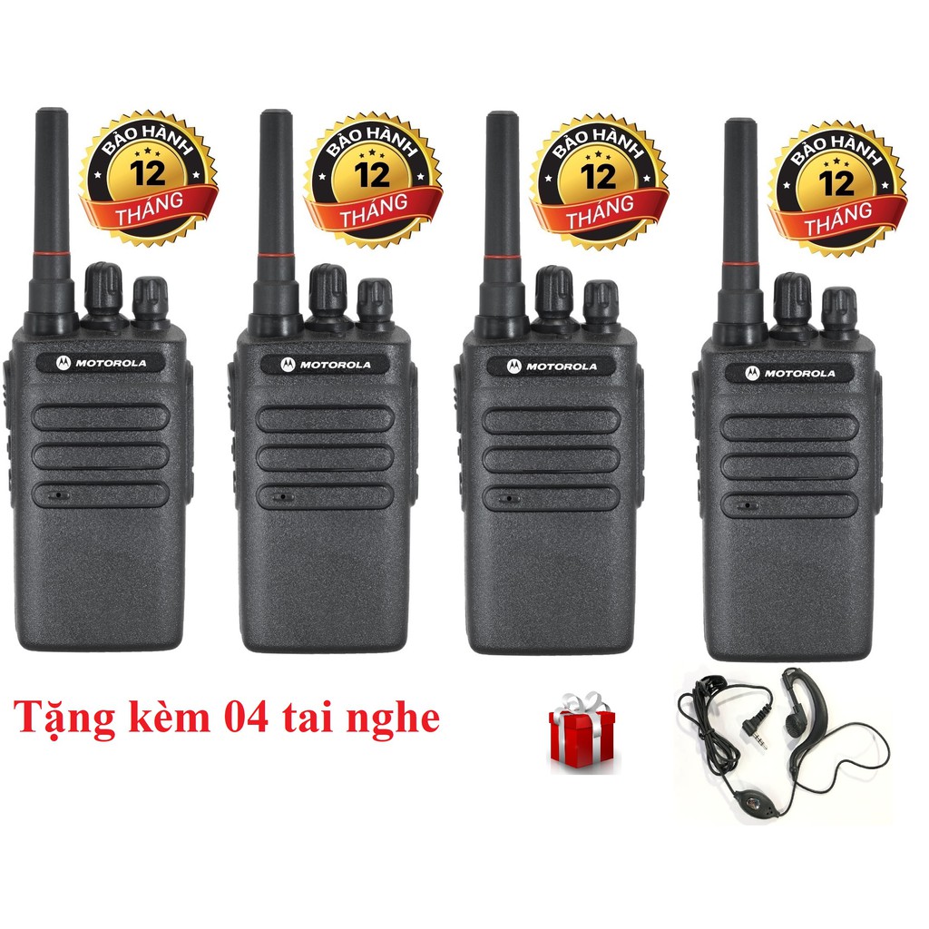 Bộ 4 Bộ đàm Motorola VX-938(Pin dung lượng cao sử dụng trên 15 tiếng, Anten ngắn, Loa chống từ tính, Cự ly liên lạc xa)