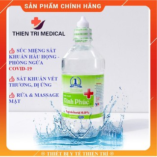Nước muối sinh lý Nước súc miệng kháng khuẩn chính hãng Vĩnh Phúc Smiles chai 500ml