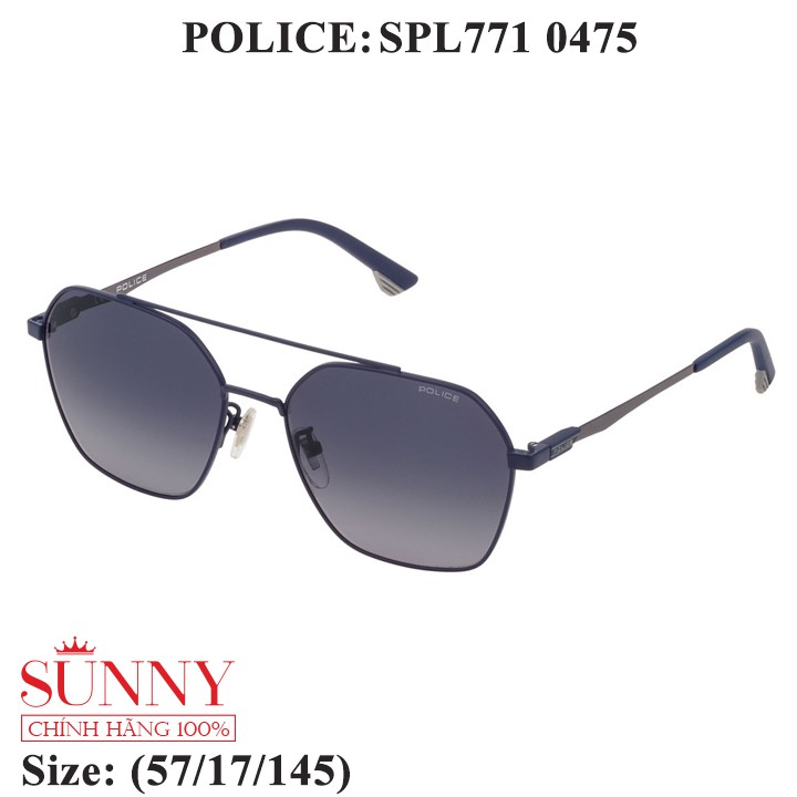 Kính mát chính hãng Police SPL771 màu sắc thời trang, thiết kế dễ đeo bảo vệ mắt