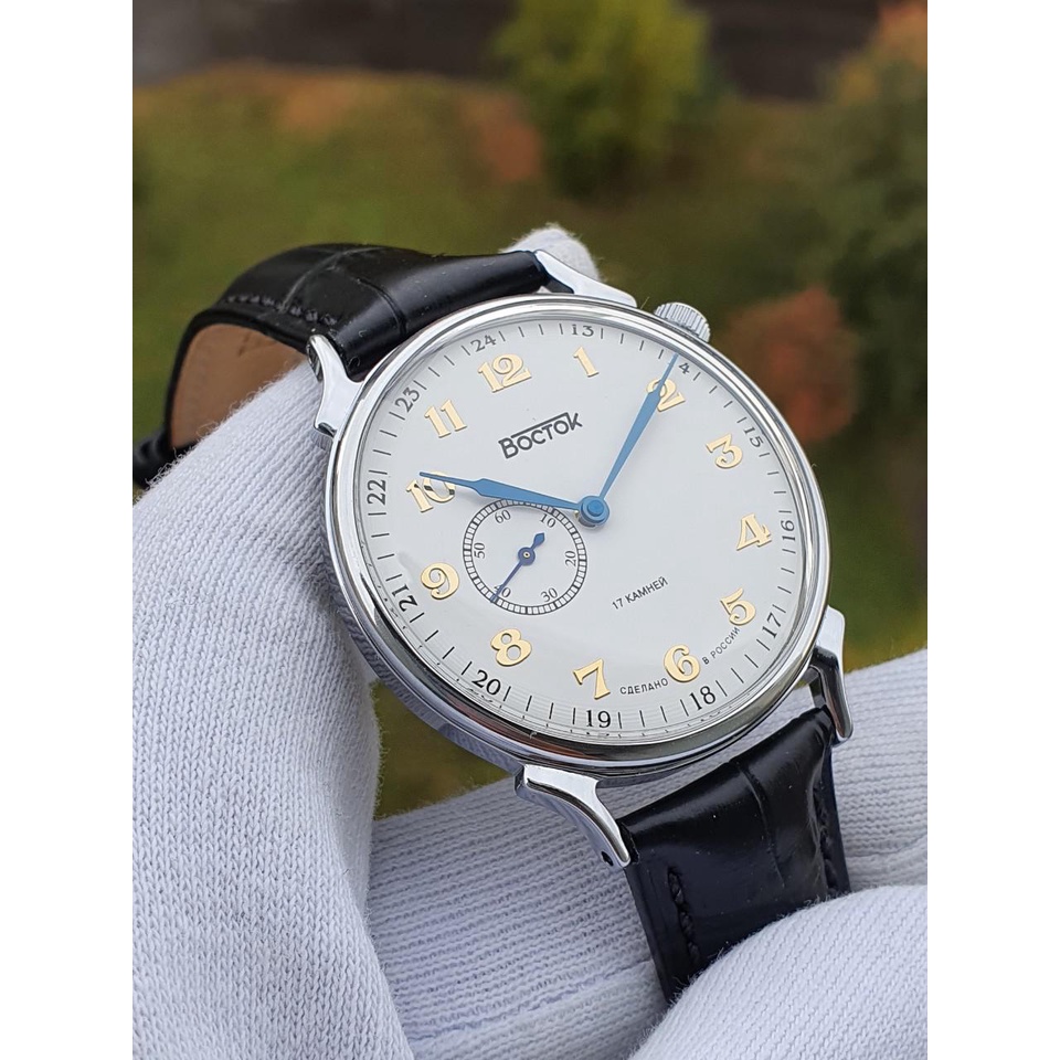 Đồng hồ Nga Vostok 581827. Đồng hồ nam Vostok máy cơ lên giây, size mặt 38, size dây 18