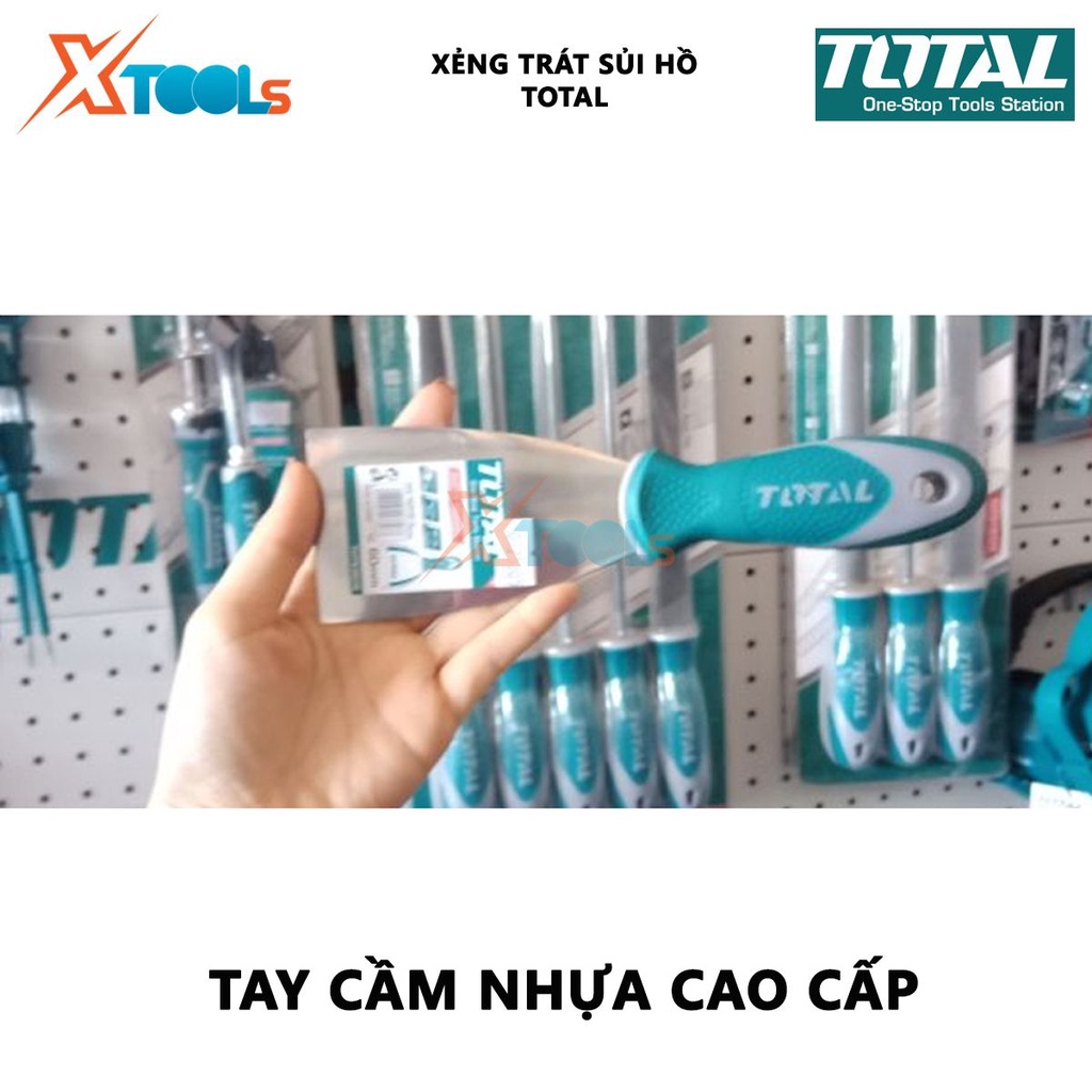Bay sủi sơn TOTAL | Xẻng trát sủi hồ Quy cách: 60-150mm Trọng lượng: 0.3kg  dùng để làm phẳng những bề mặt sau khi đổ bê