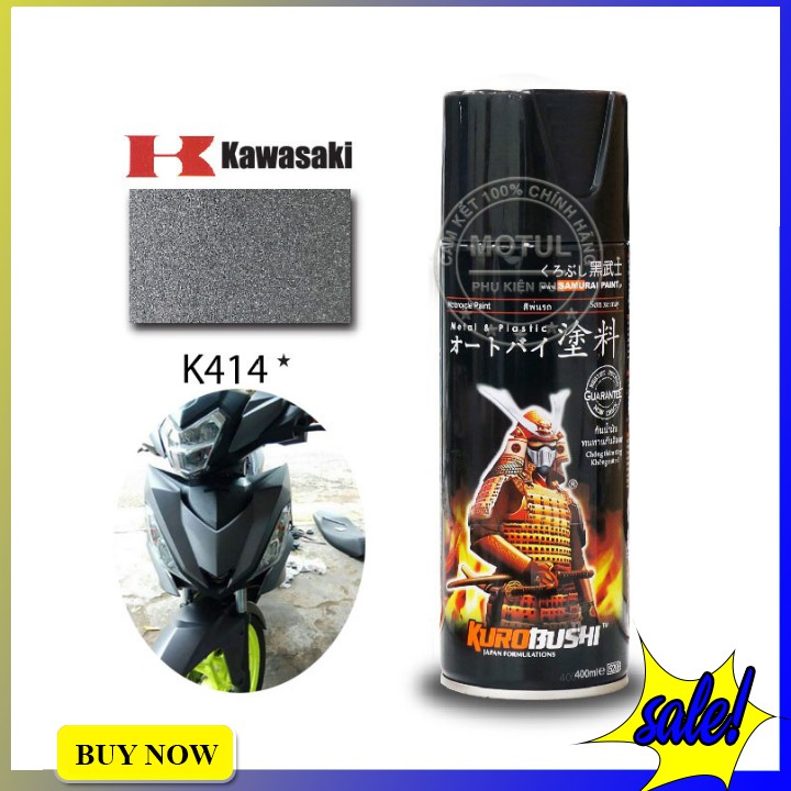 Sơn Xịt Samurai Màu Xám Lông Chuột K414 Bám Chặt Bền Màu