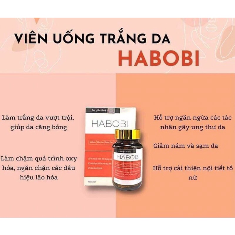 Viên uống trắng da Habobi