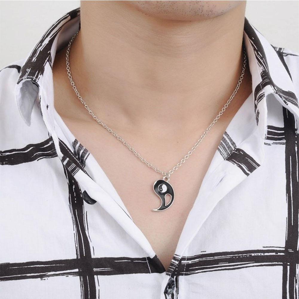 Set 2 vòng cổ choker mặt hình biểu tượng âm dương Trung Hoa phù hợp làm quà tặng valentine cho cặp đôi/ bạn bè
