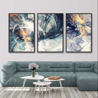 Tranh trừu tượng bộ 3 tranh 40x60 kèm khung
