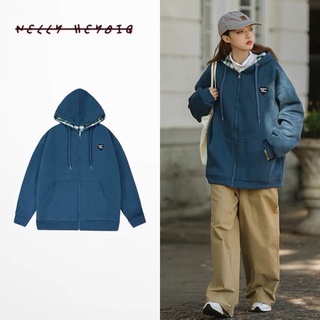 Áo khoác Hoodie zip [331316] 2 mặt form rộng dành cho nam và nữ Nelly Heybig 89