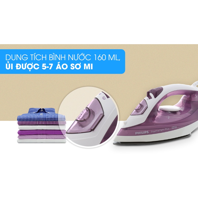 [Hàng chĩnh hãng] Bàn là hơi nước Philips GC1426/39. Công suất 1400-1800W
