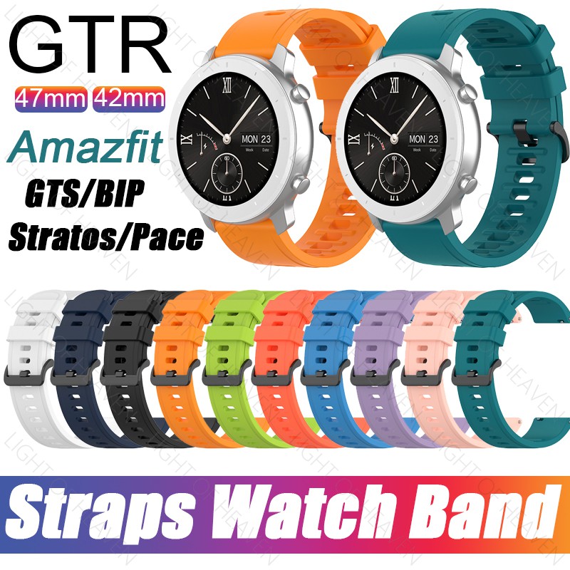 Dây Đeo Thay Thế Cho Amazfit Gtr 2 2e 47mm 42mm Gts 2e Mini Bip U S Lite Pop Pro Stratos 3 Pace