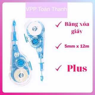 Băng xoá Plus 5x12m, băng xoá kéo, băng xoá plus