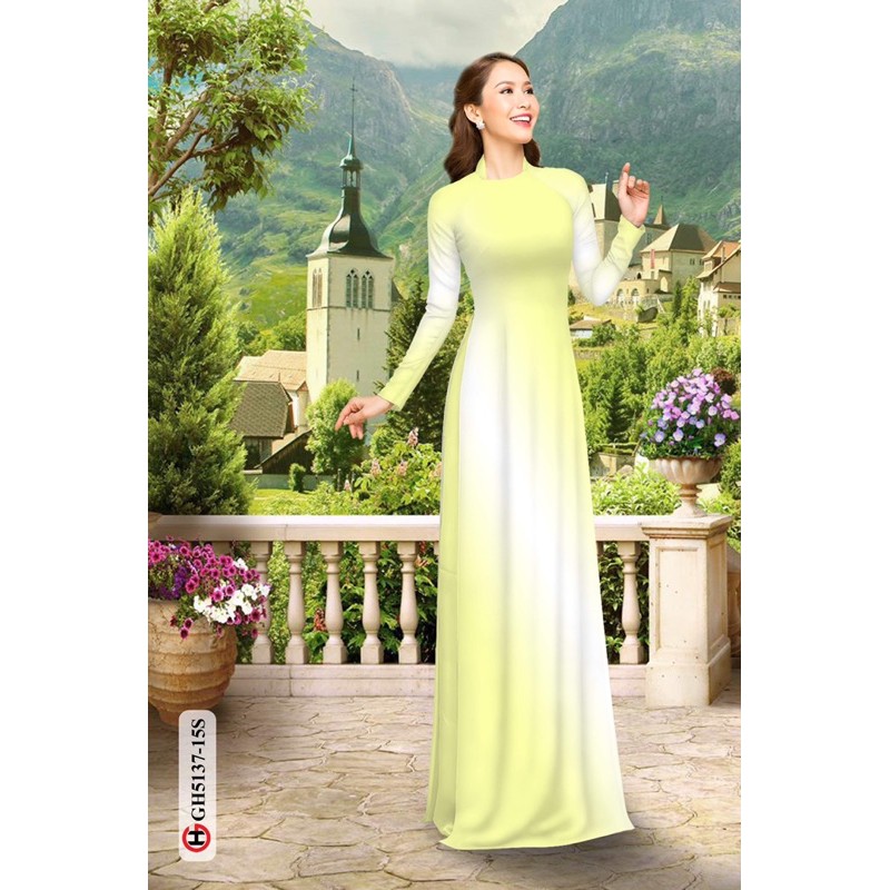 Vải áo dài màu ombre