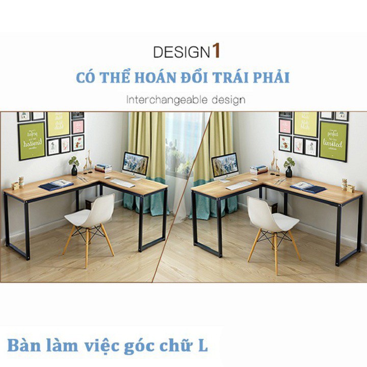 Bàn làm việc chữ L chân thẳng A34