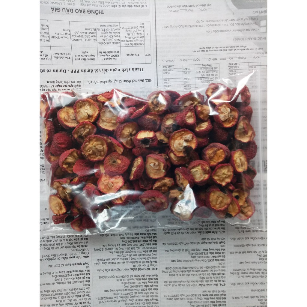 100g Sơn trà khô thái lát/ Táo gai thái lát/ Hawkthorn berry