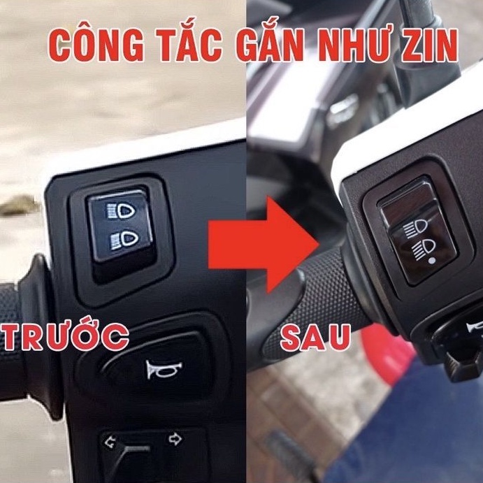 Công Tắc Tắt Đèn Cho Xe Honda Vision, Wave, RSX, Lead Lắp Như Zin - công tắc pha cos kèm tắt đèn xe Honda đời mới