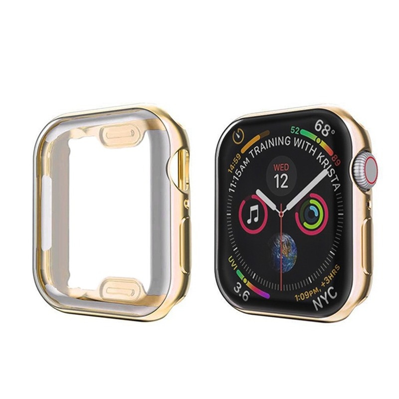 Ốp silicone mềm trong suốt bảo vệ màn hình thích hợp cho đồng hồ Apple 38/ 40/ 42/ 44mm Se 6/ 5/ 4/ 3/ 2/ 1