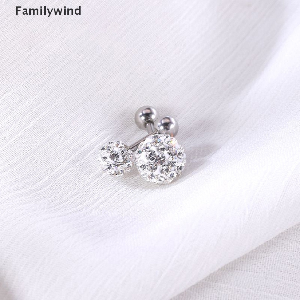 Familywind &gt; Khuyên Tai Xỏ Lỗ Xỏ Sụn Tai / Lông Mày / Môi Bằng Thép Đính Pha Lê Helix Bên Trong Cơ Thể Cho Nữ