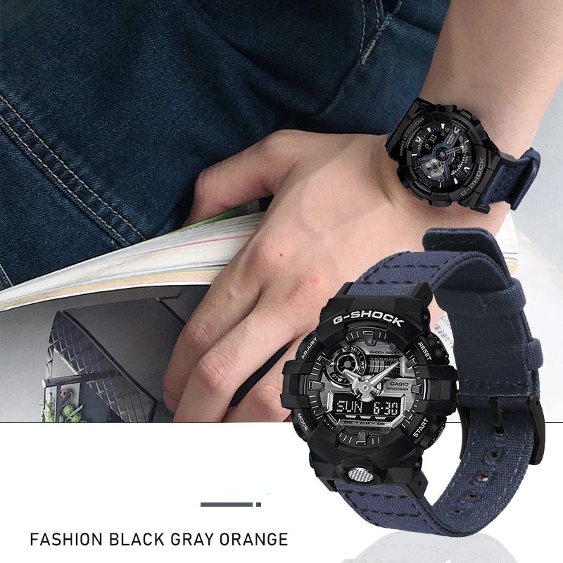 Dây Đeo Vải 16MM Cho Đồng Hồ Casio GA-110 GA-700 DW-5600 DW5000