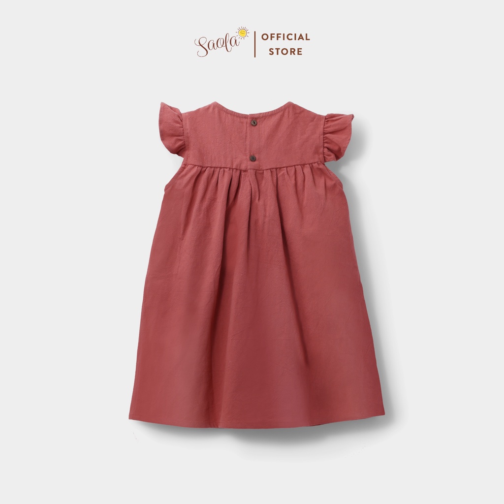 Đầm Bé Gái/ Váy Bé Gái Chất Cotton Xịn Thoáng Mát - DRC012 - SAOLA KIDS CLOTHING