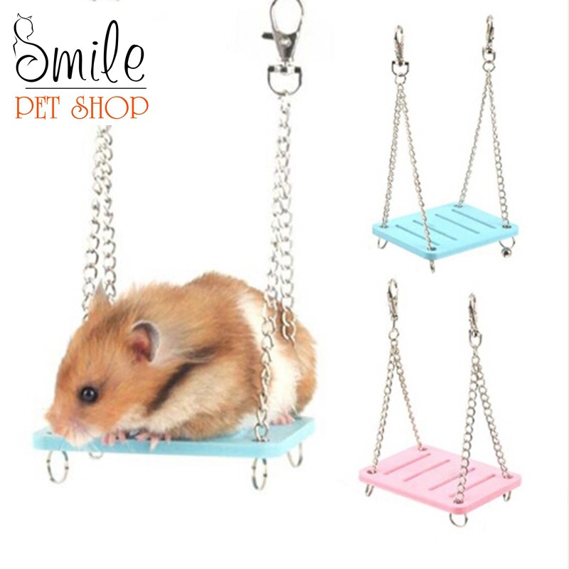 [GIÁ SỈ] Phụ Kiện Hamster - Đồ chơi Hamster- Xích đu gỗ nhiều màu sắc cho Hamster - Smile Pet Shop