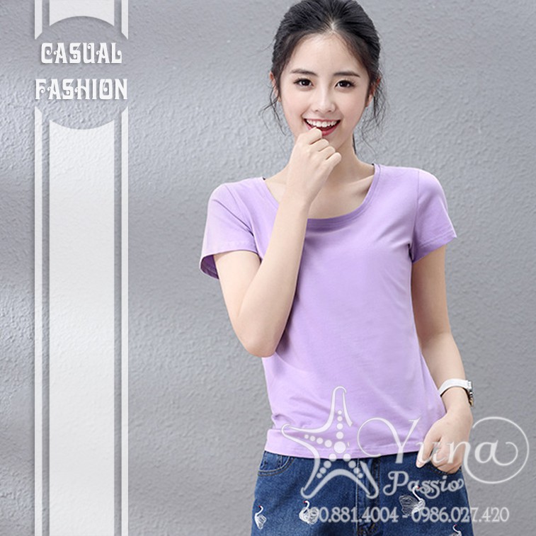 Áo Cotton Thái Cổ Tim Cao Cấp - ÁO THUN THÁI TRƠN Có 9 Màu