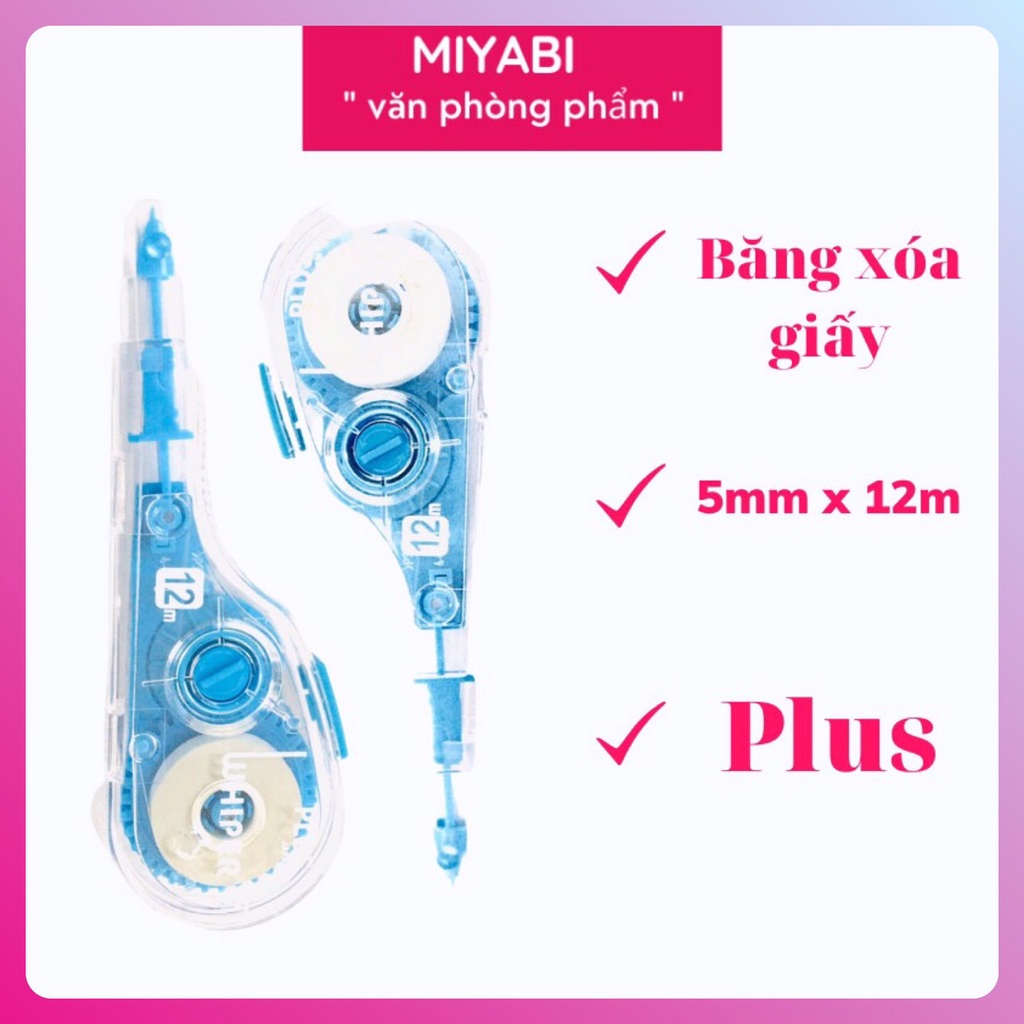 Bút xóa băng cao cấp Plus dài 12m / chiếc - khô nhanh dùng cho văn phòng - học sinh - sinh viên -1 chiếc sử dụng dễ dàng