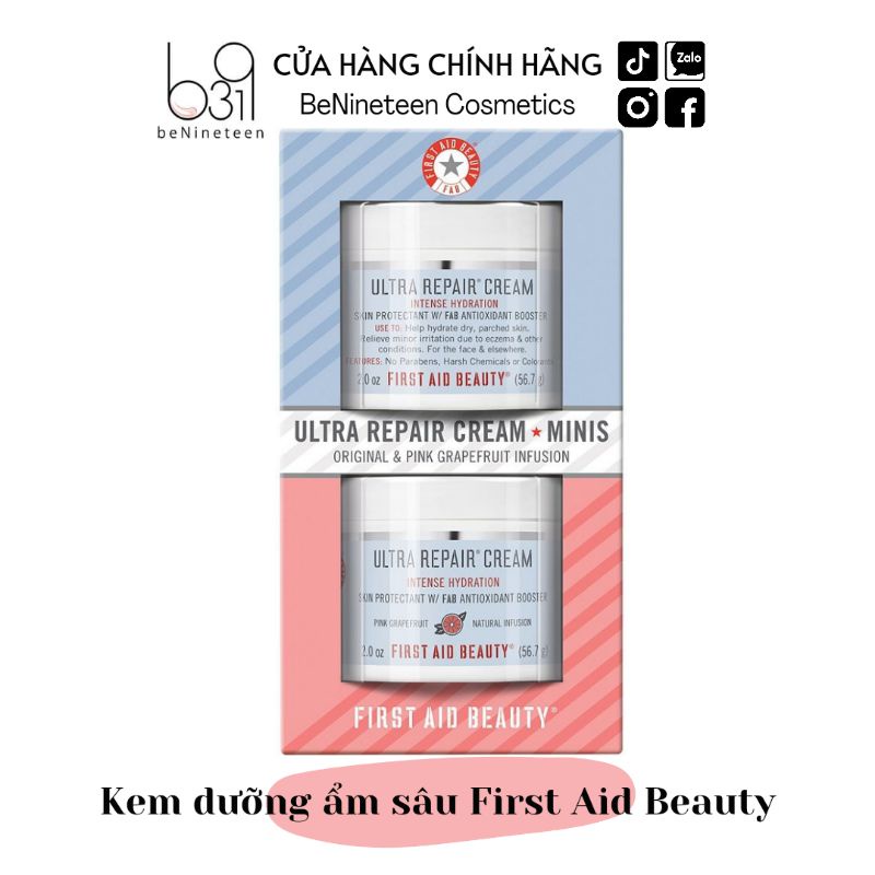 Kem Dưỡng Ẩm Phục Hồi First Aid Beauty Ultra Repair Cream Intense Hydration - Original & Pink Grapefruit