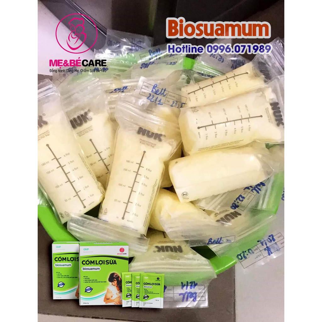 Cốm lợi sữa Biosuamum - Tăng tiết lợi sữa thảo dược - 1 gói dùng thứ x 3 gram