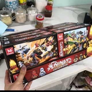 Sỉ bộ 8 hộp lego ninjago khay 4 loại khác nhau