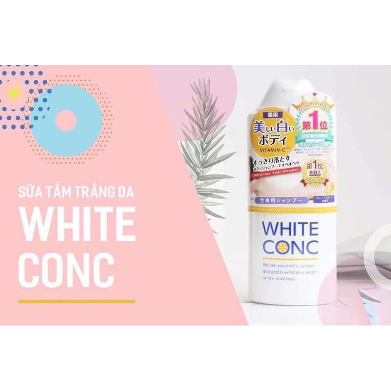 Sữa tắm trắng da White Conc Body Shampoo (360ml) - Da trắng mịn sau mỗi lần tắm