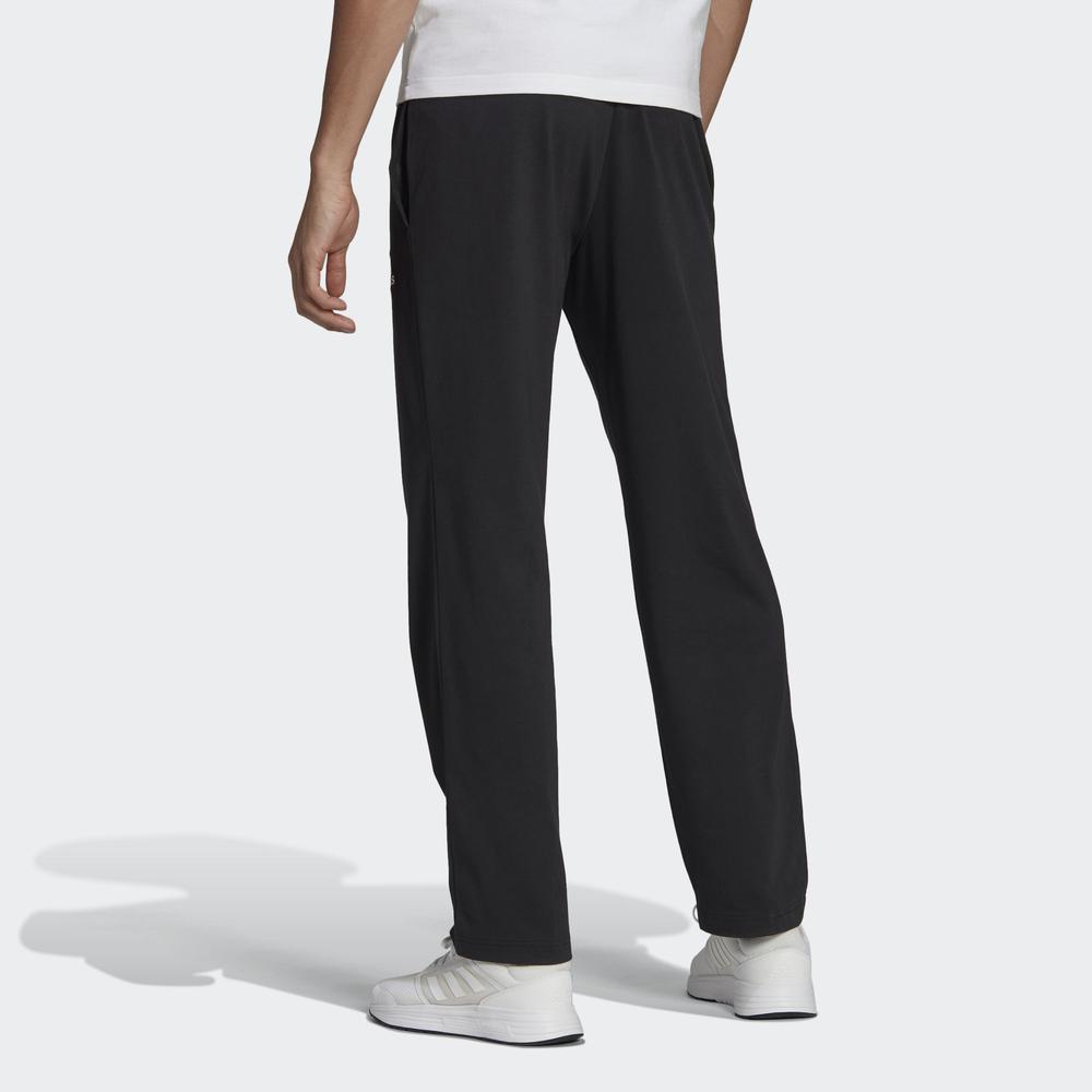 Quần adidas Nam ESSENTIALS OPEN HEM EMBROIDERED SMALL LOGO PANTS Màu đen GK9017