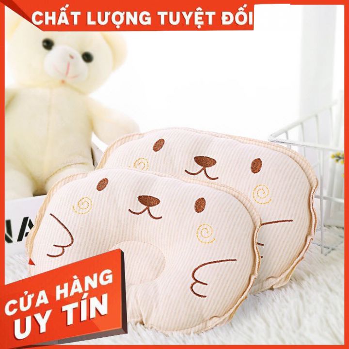 Gối Lõm Chống Méo Bẹp Đầu Cho Bé Sơ Sinh Hình Mèo Đáng Yêu | Gối Ngủ Chống Lõm Đầu Cho Trẻ Siêu Êm