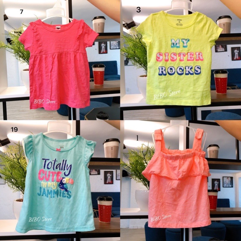 Áo Thun kiểu Carter Bé Gái size từ 3kg đến 23kg