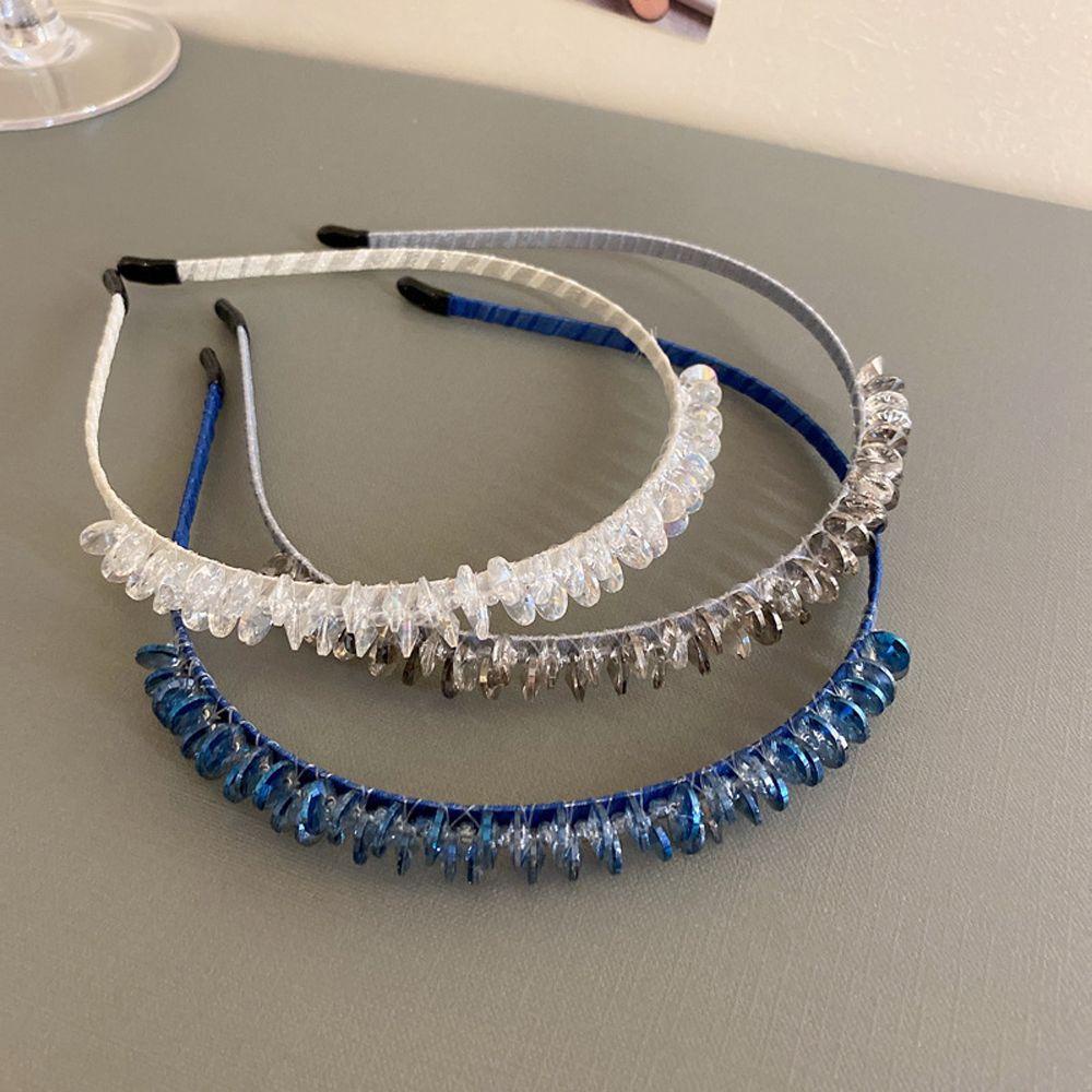 Kẹp Tóc VANES1 Màu Trắng Họa Tiết Hình Học Tối Giản Cho Nữ|Dây Cột Tóc Thời Trang Hè Xinh Xắn Cho Nữ