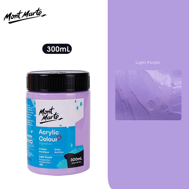 Màu Acrylic Mont Marte 300ml - Light Purple - Acrylic Colour Paint Signature 300ml (10.1oz) - MSCH3051