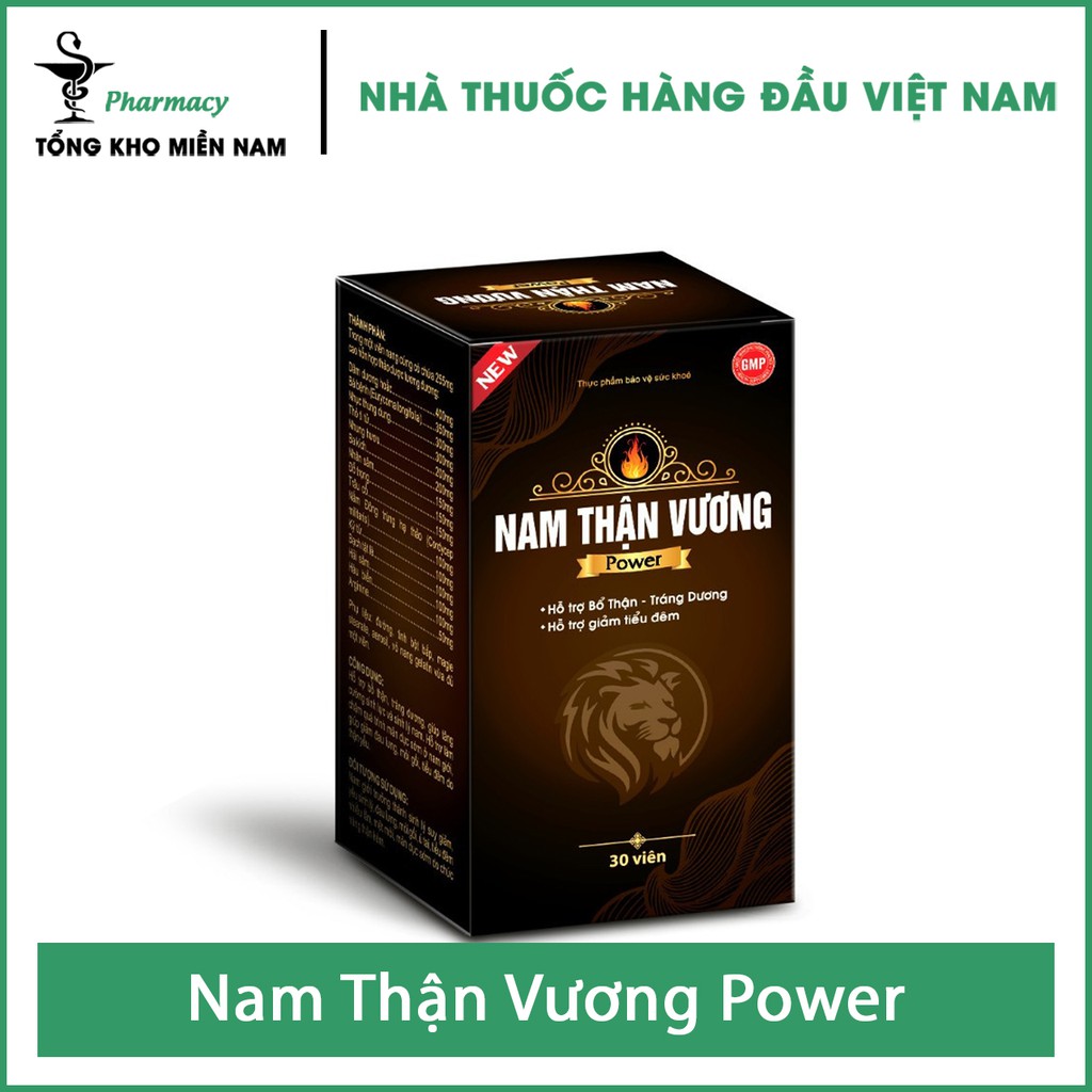 [Mẫu Mới] Nam Thận Vương Power - Hỗ Trợ Bổ Thận, Tráng Dương, Tăng Sinh Lực Nam Giới - Hộp 30 viên - Tổng Kho MiềnNam