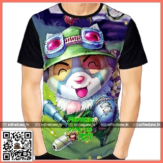 Áo thun lmht 3d teemo mới new , có size cho bé từ 35kg-84kg | shop aothungamevn