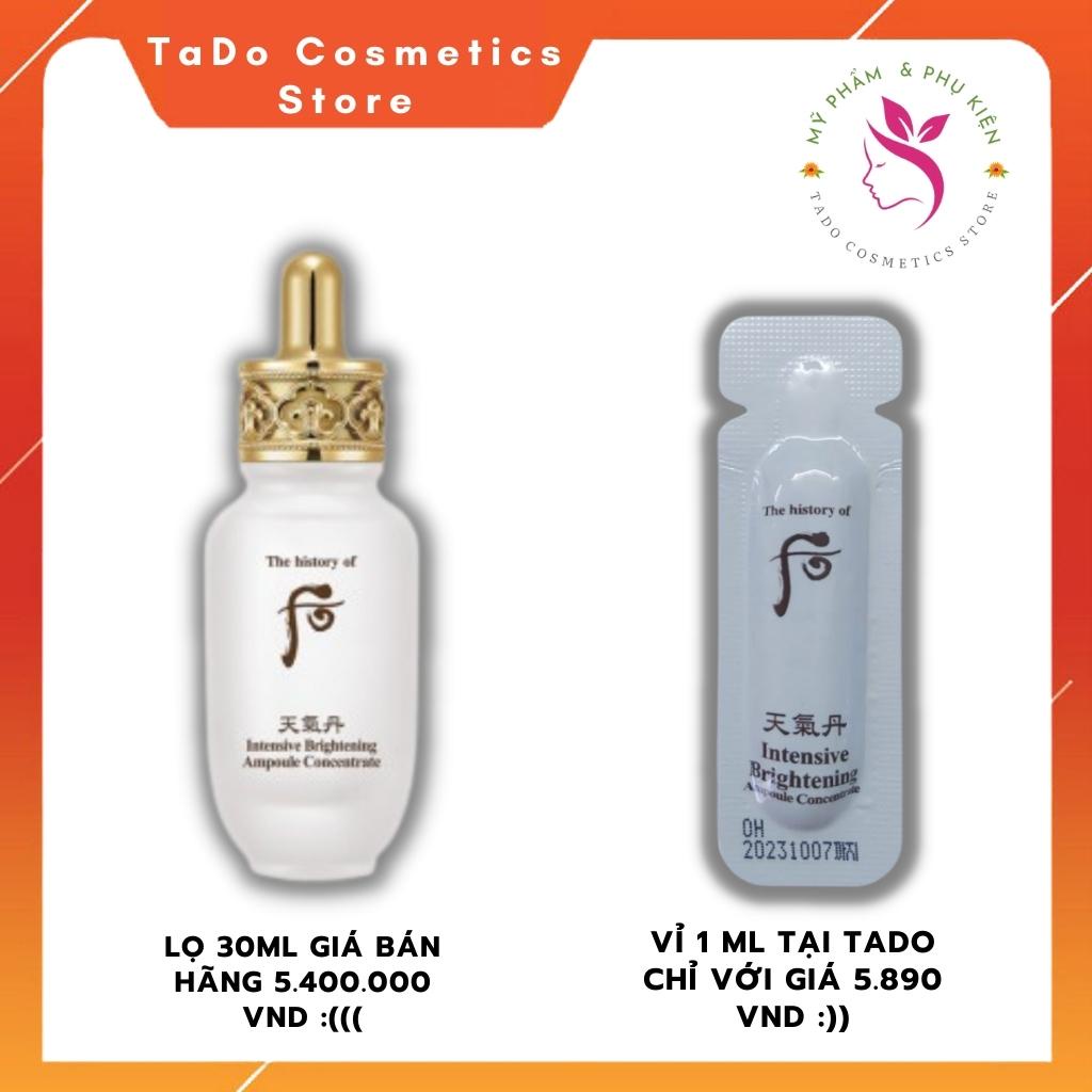 Tinh chất serum dưỡng trắng Whoo , siêu dưỡng trắng mờ nám tàn nhang , trẻ hóa làn da hiệu quả Whoo  Brightening 1ml