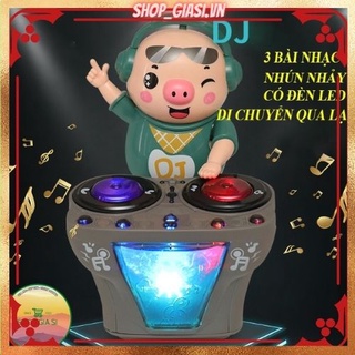<Freeship> Heo Phát Nhạc- Chú Heo Chơi DJ Năng Động Siêu Dễ Thương Nhảy Theo Nhạc Và Đèn Cho Bé