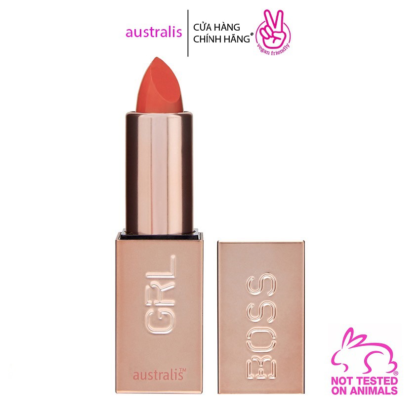 Son Lì Dạng Thỏi Tông Tây Mềm Mịn Môi Grlboss Matte Lipstick Australis