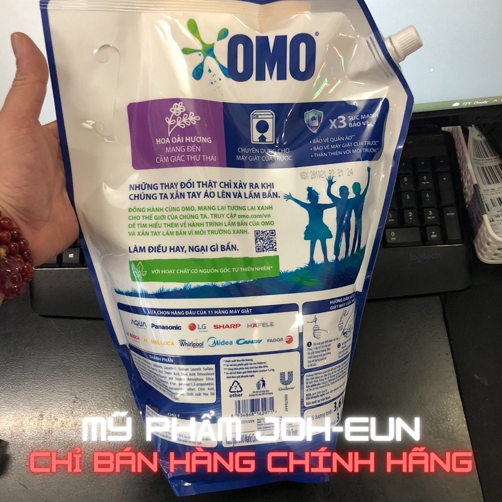 Nước Giặt Omo Matic Cửa Trước Túi 3400ML