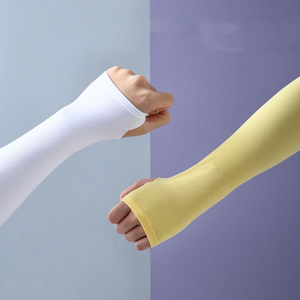 Găng Cánh Tay Dài Chống Nắng Màu Trơn Giữ Ấm Thiết Kế Đơn Giản Dành Cho Nữ