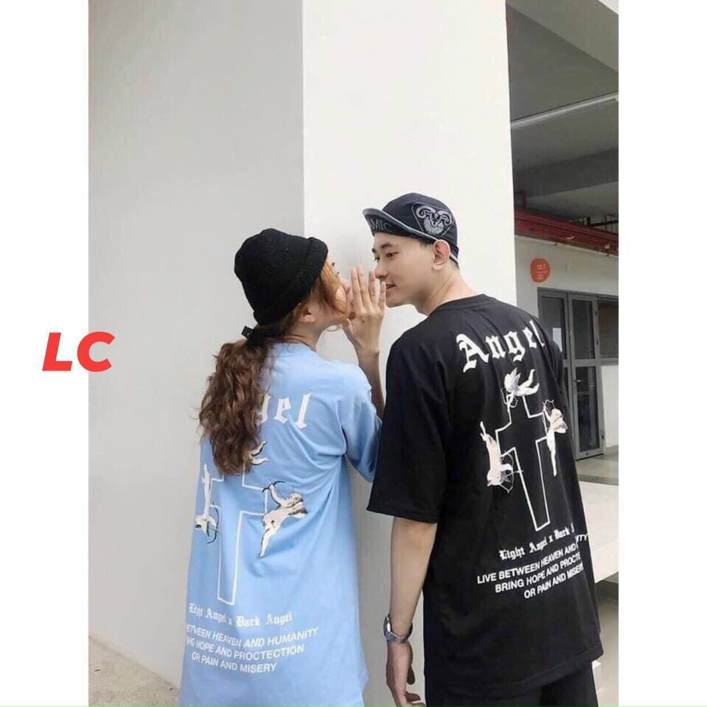 Áo Thun Tay Lỡ Unisex - Áo Thun Nam Nữ ANGEL | BigBuy360 - bigbuy360.vn