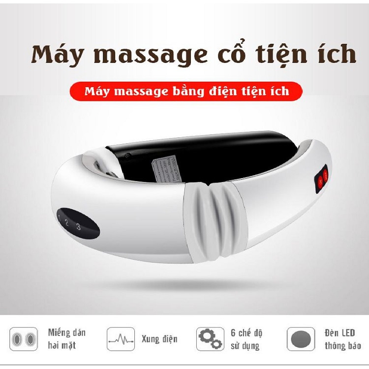 Máy Massage Cổ, Trị Liệu Thoái Hóa Cột Sống Cổ - Loại 3D Trị Liệu Cao Cấp - Massage Cổ Trị Liệu Đau Mỏi Vai Cứng Gáy