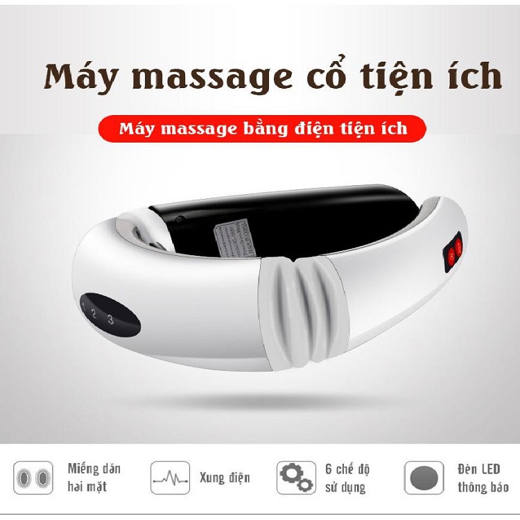 Máy Massage Cổ, Trị Liệu Đau Mỏi Vai Gáy - Dụng Cụ 3D Trị Liệu Cao Cấp - Điều Trị Thoái Hóa Cột Sống Cổ - 2022